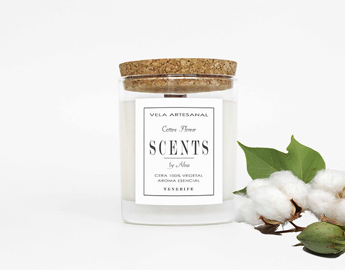 Vela mediana 150 ml Flor de Algodón