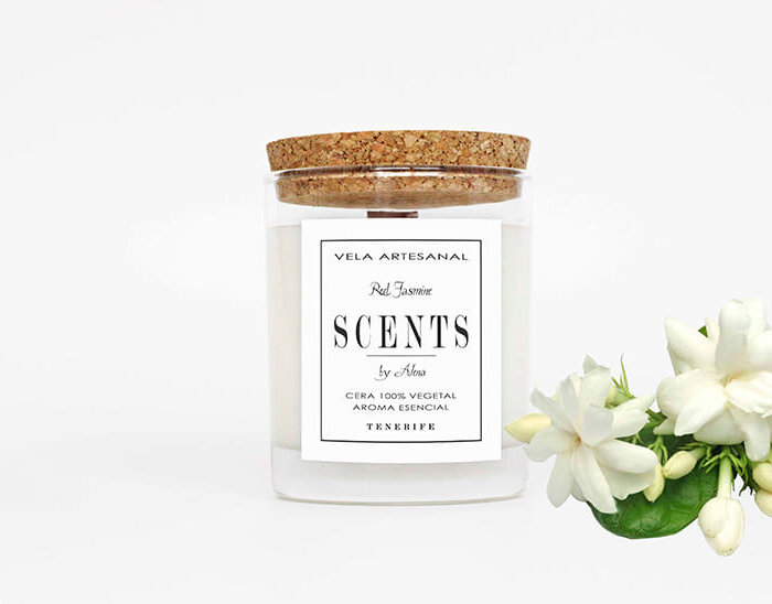Vela mediana 150 ml  Jazmín Rojo