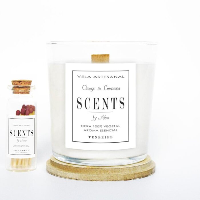 Alternative view of Vela grande 235 ml Naranja&Canela