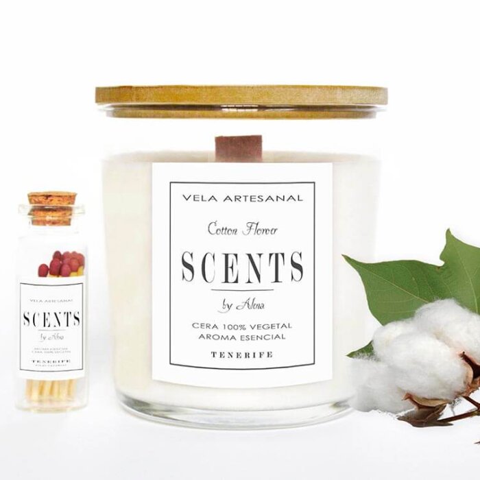 Vela grande 235 ml Flor de Algodón