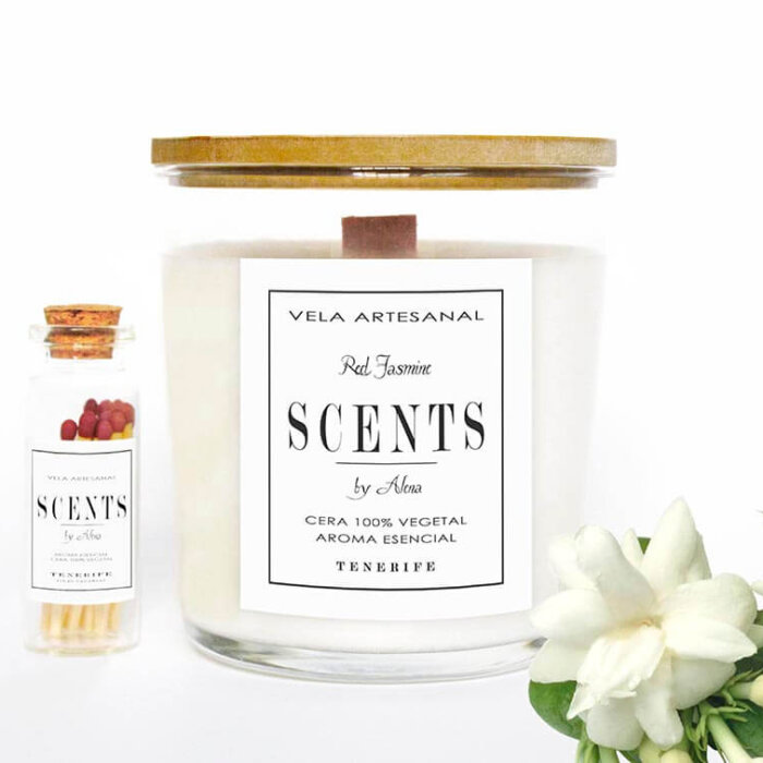 Vela grande 235 ml Jazmín Rojo