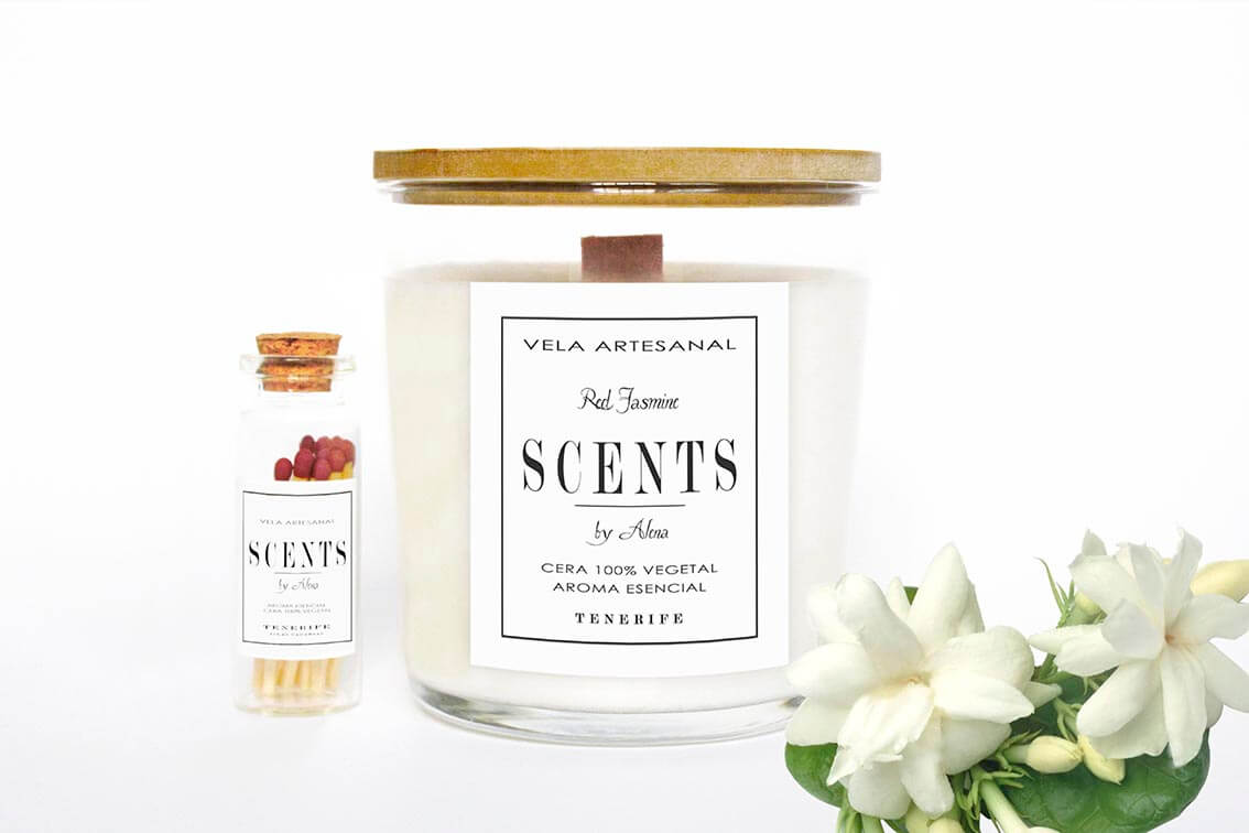 Vela grande 235 ml Jazmín Rojo