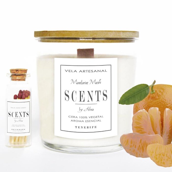 Vela grande 235 ml Almizcle de Mandarina