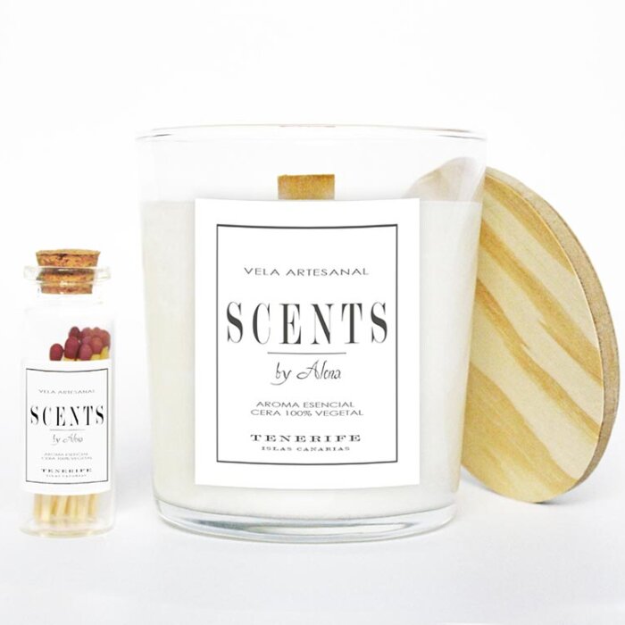 Alternative view of Vela grande 235 ml Flor de Algodón