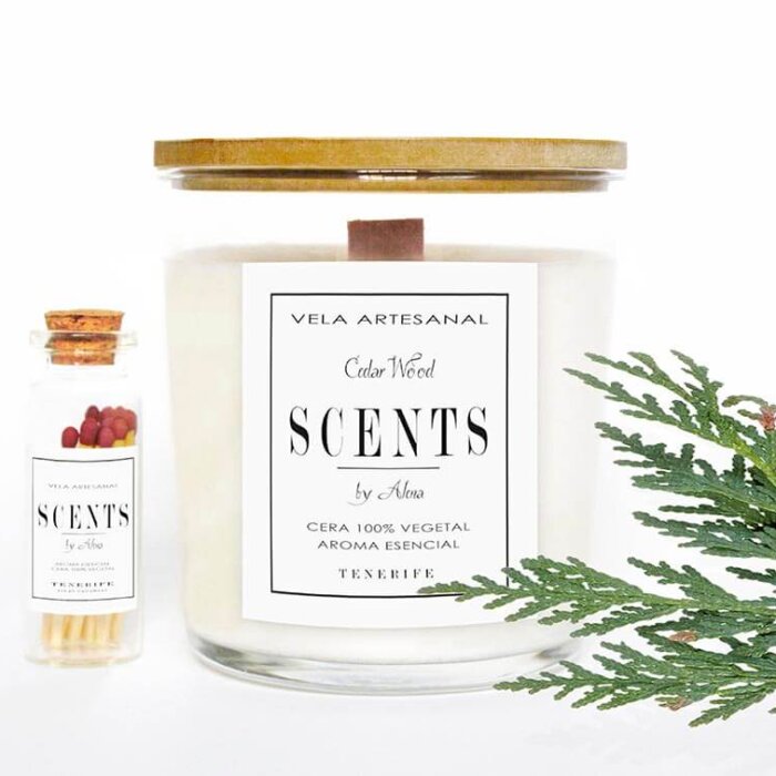 Vela grande 235 ml Madera de Cedro