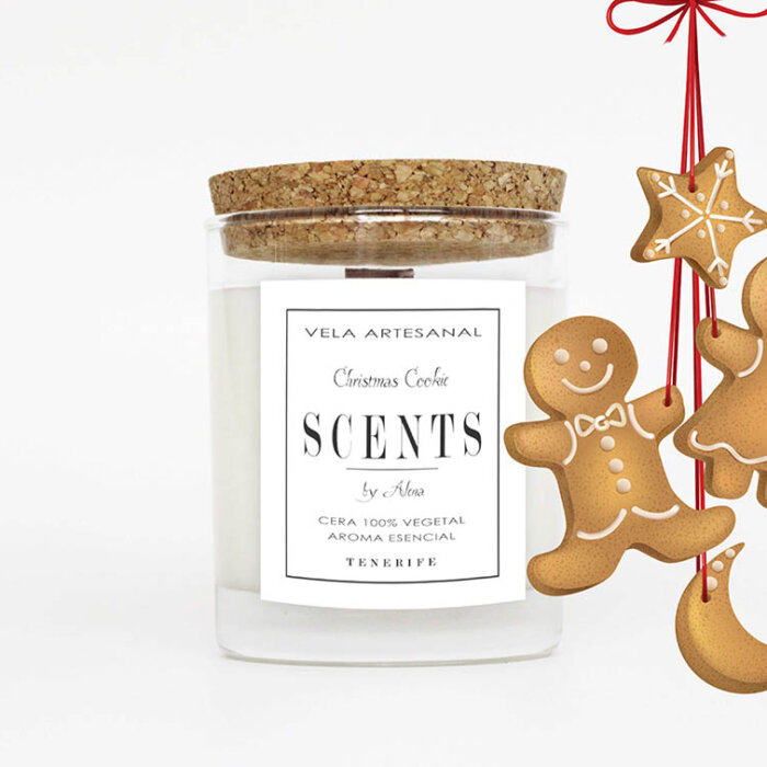 Vela mediana 150 ml Galletas de Navidad
