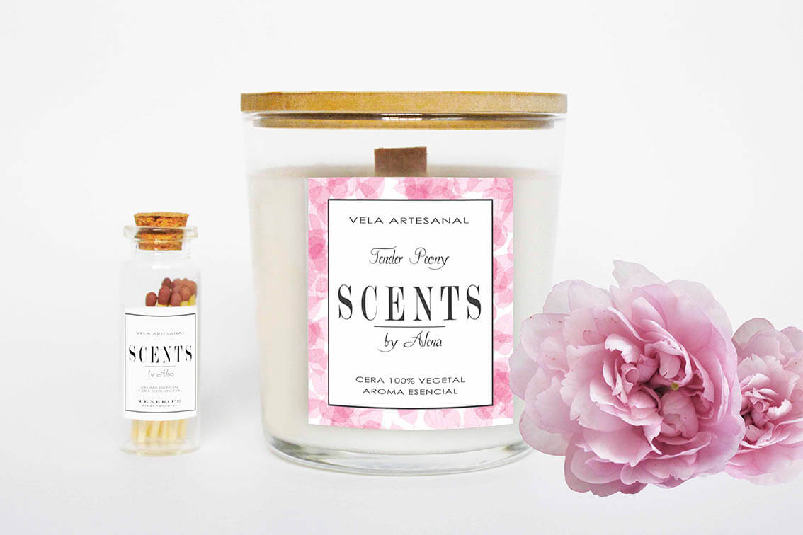 Vela grande 235 ml Peonía Delicada