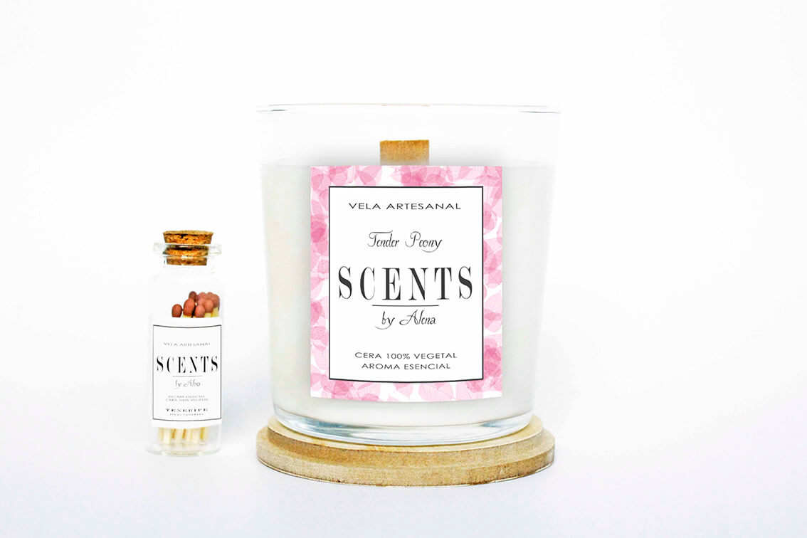 Vela grande 235 ml Peonía Delicada - Imagen 2