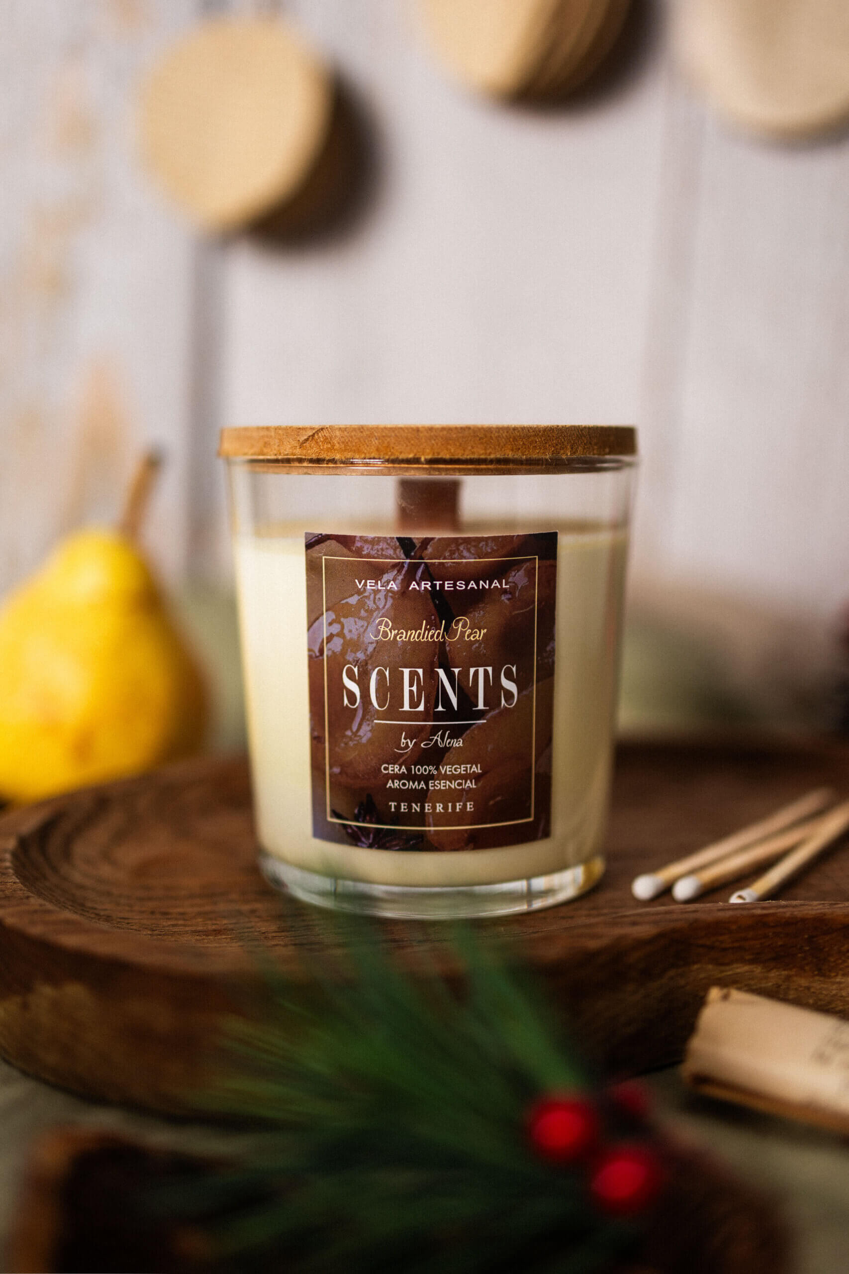 Vela grande 235 ml Pera&Brandy - Imagen 2