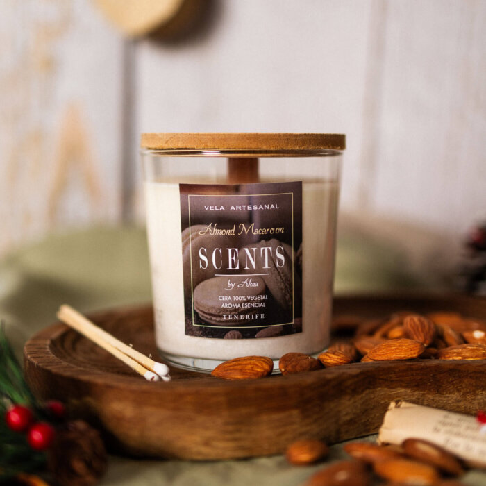 Alternative view of Vela grande 235 ml Macaroon de Almendras