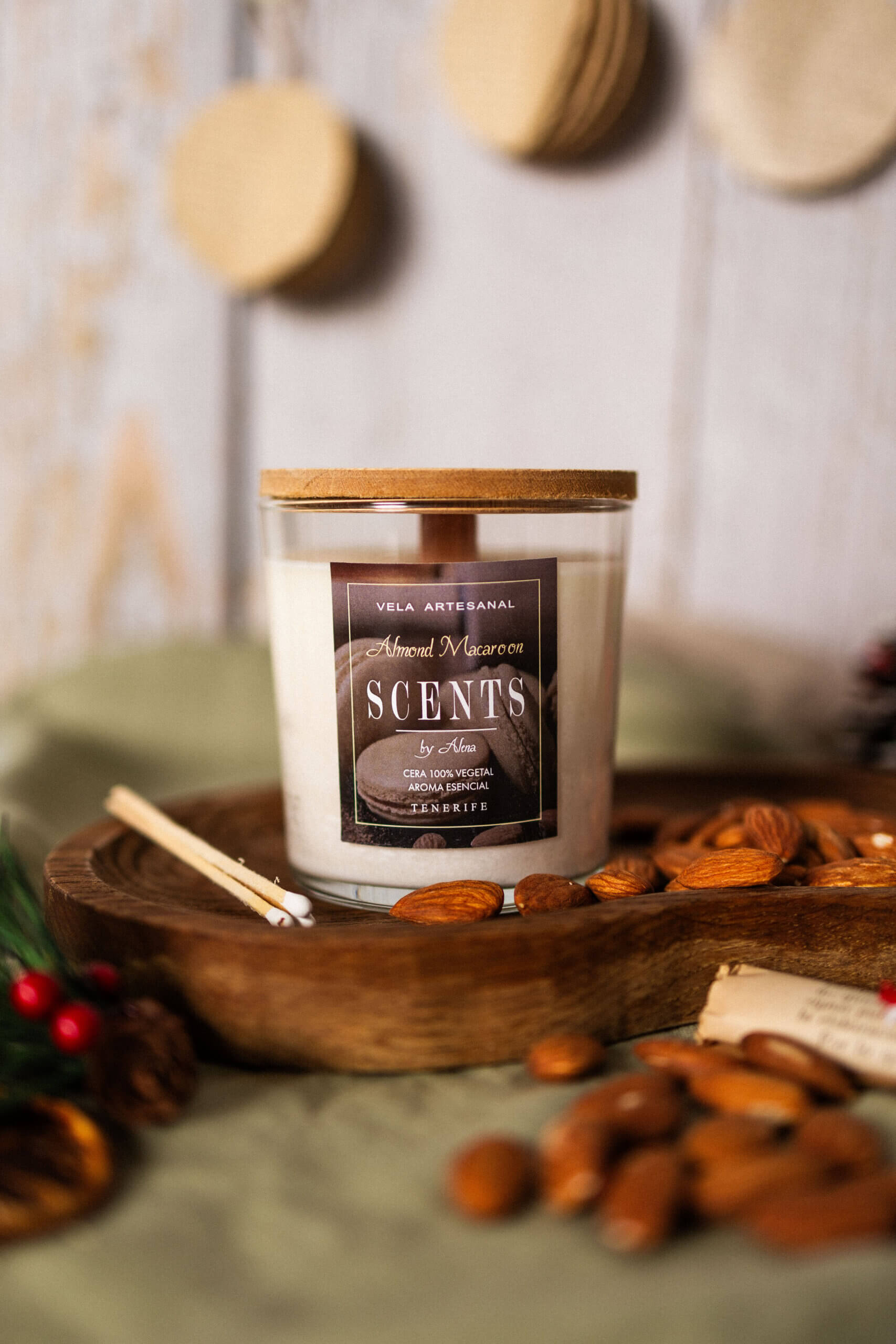 Vela grande 235 ml Macaroon de Almendras - Imagen 2