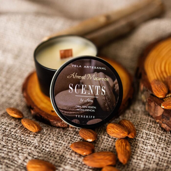 Alternative view of Vela pequeña 95 ml Macaroon de Almendra