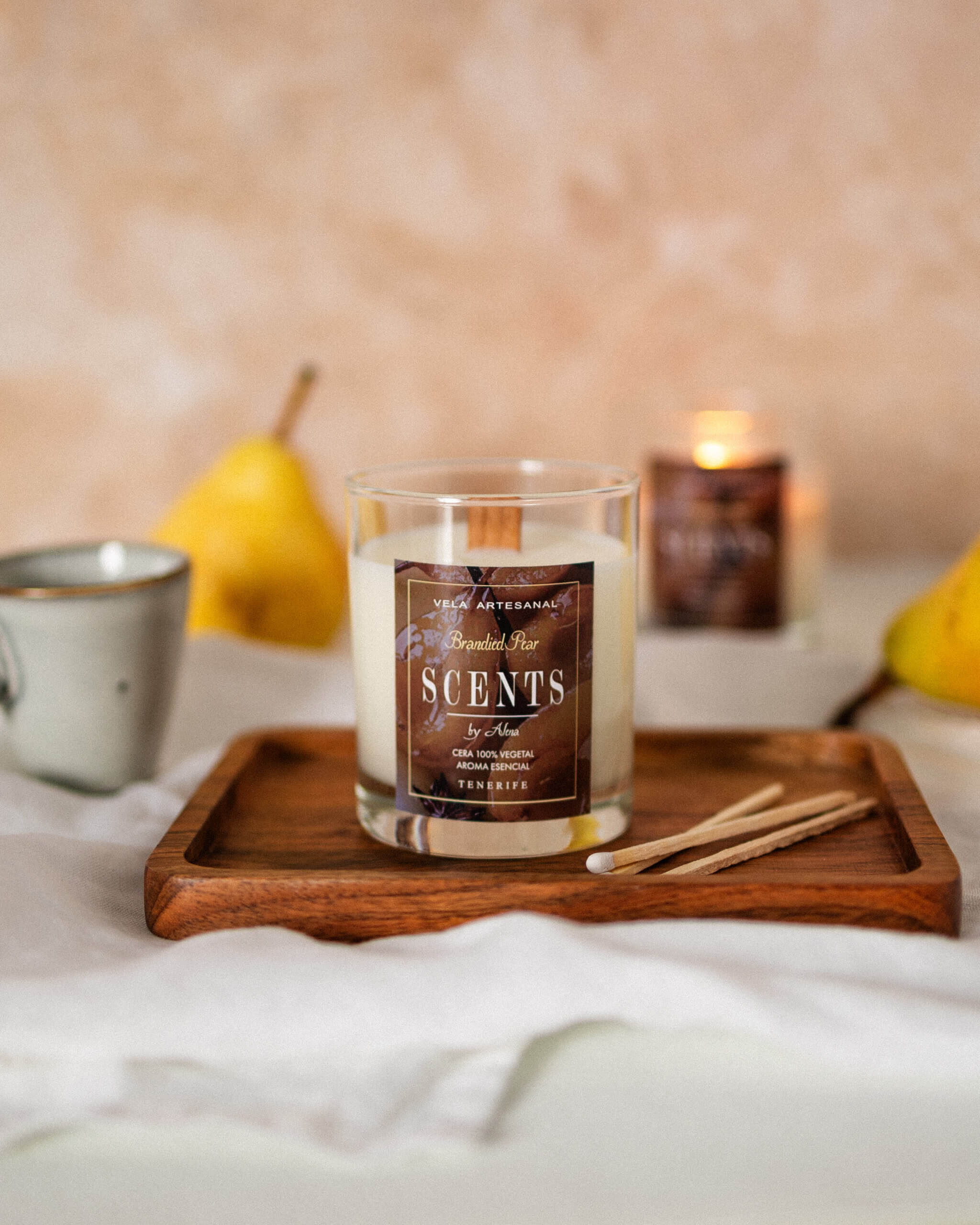 Vela mediana 150 ml Pera&Brandy - Imagen 3