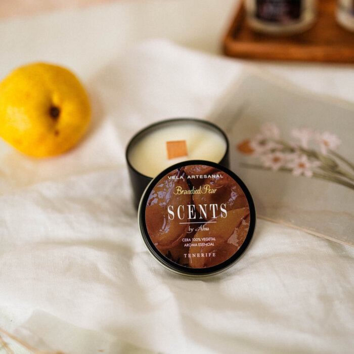 Alternative view of Vela pequeña 95 ml Pera&Brandy