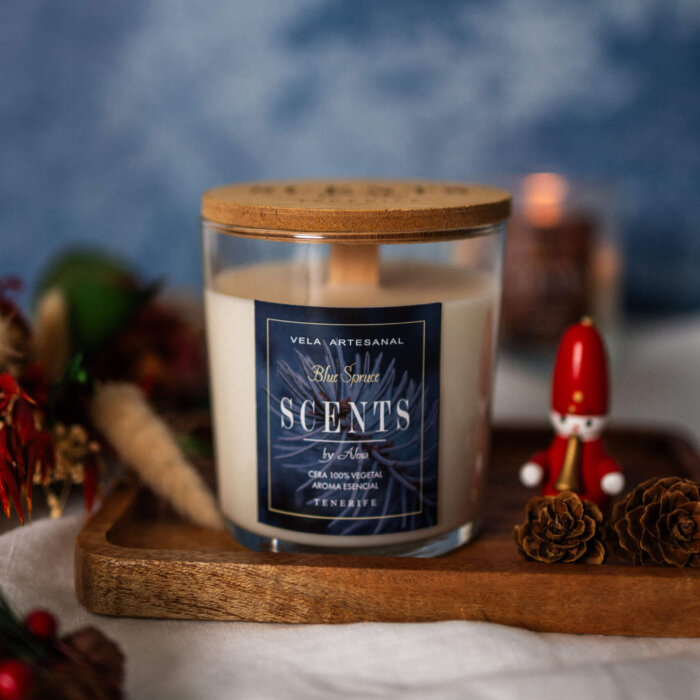 Alternative view of Vela grande 235 ml Abeto Azul