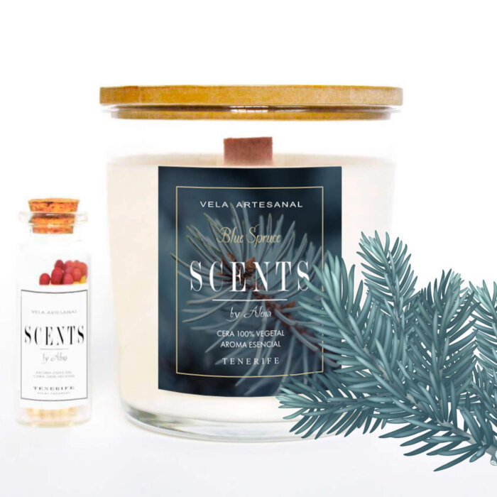 Vela grande 235 ml Abeto Azul