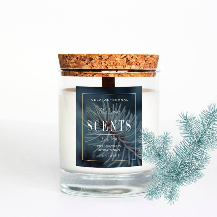 Vela mediana 150 ml Abeto Azul